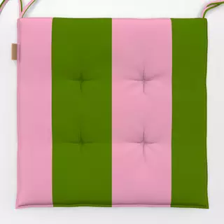 Sitzkissen Streifen Allover grün rosa