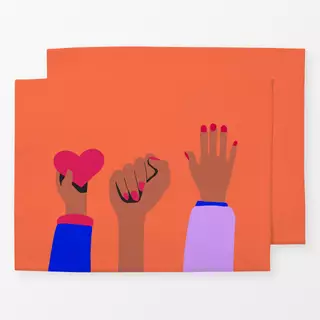 Tischset Women empowerment orange