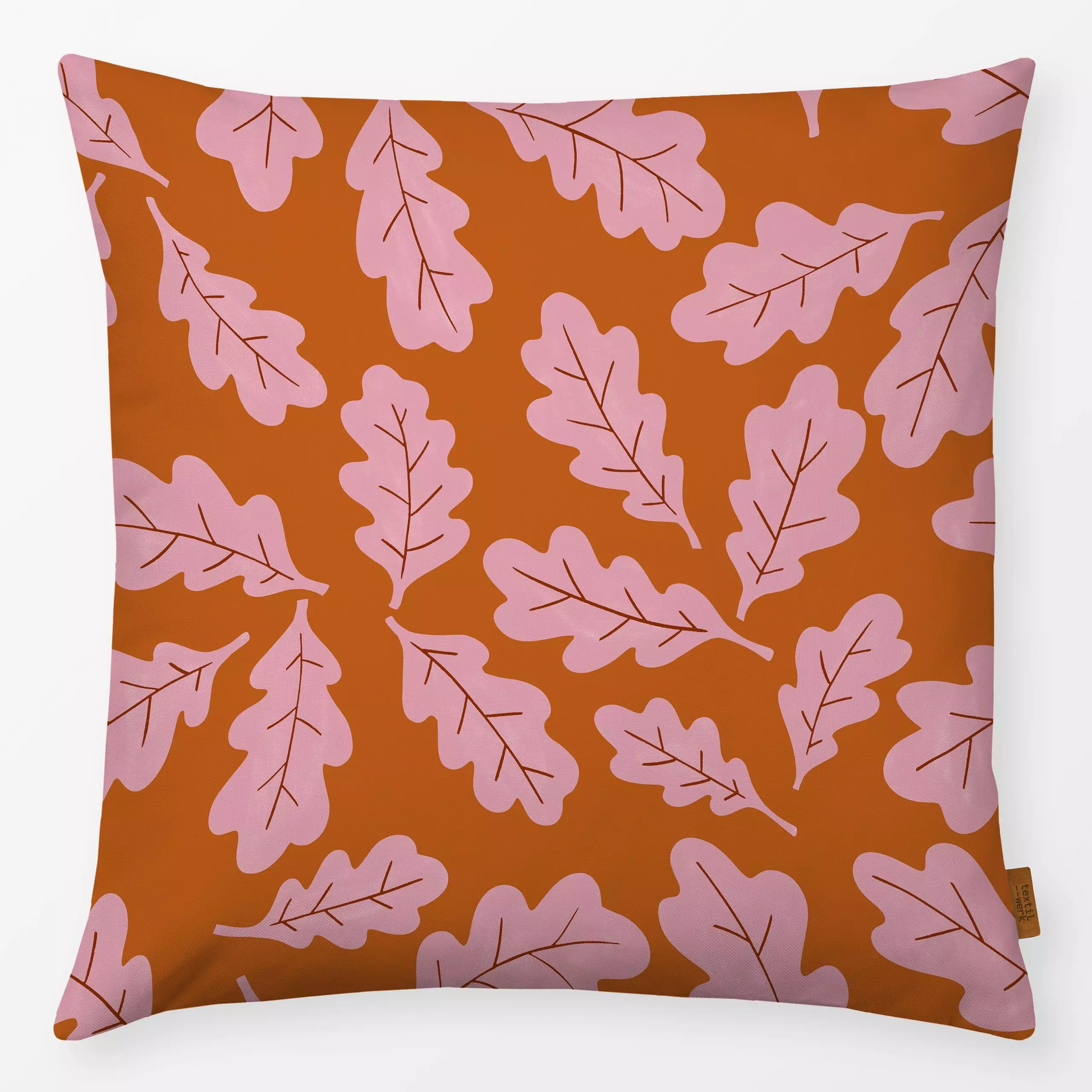 Kissen Eichelblätter orange pink - Herbst, Winter, Anlässe - von „Studio Kesse"