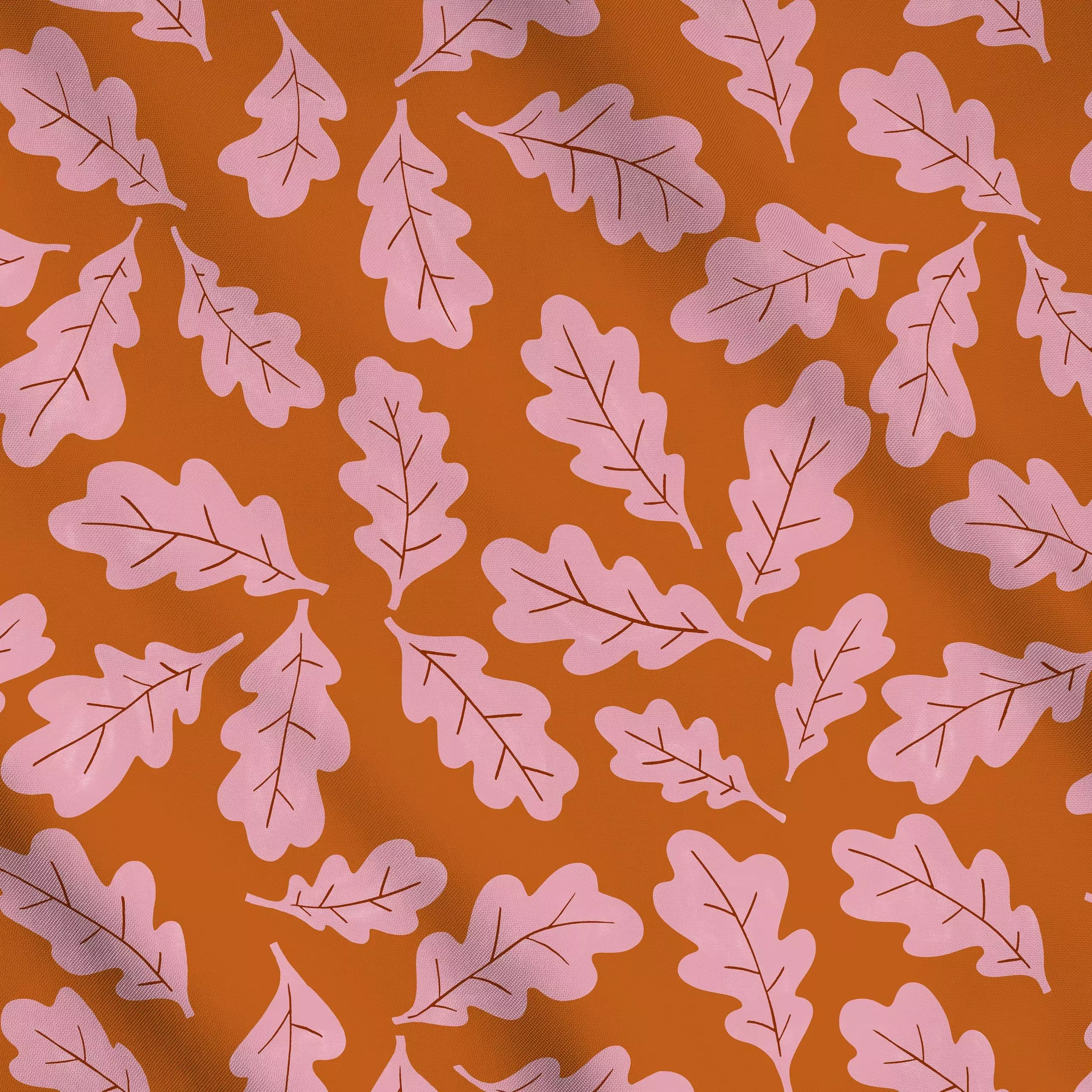 Meterware Eichelblätter orange pink - Herbst, Winter, Anlässe - von „Studio Kesse"