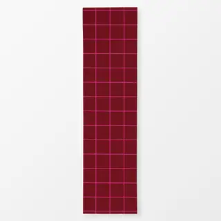 Tischläufer Love Karo weinrot pink