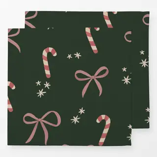 Servietten Schleifen Zuckerstangen Sterne