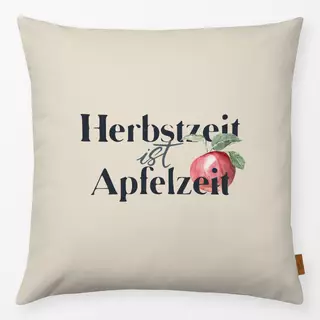 Kissen Herbstzeit Apfelzeit w beige