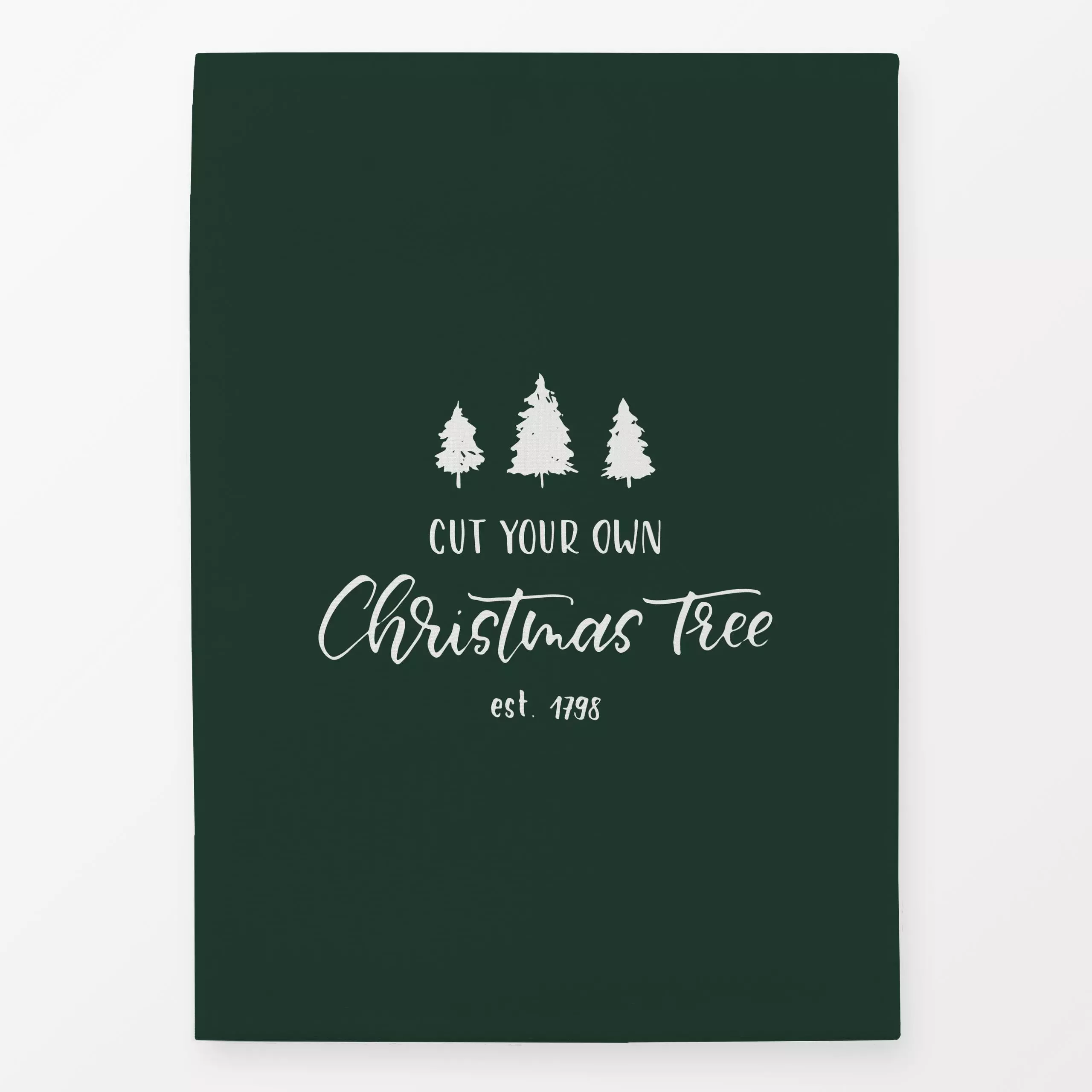 Geschirrtücher Cut your own tannengrün - Sprüche & Schriftzüge, Weihnachten, Winter - von „Katrin Graff"; Hygge, Cozy, Weihn...