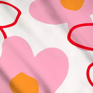 Meterware Spring Flower Pattern Pink