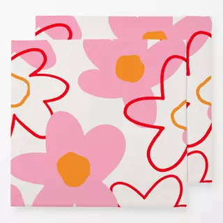 Servietten Spring Flower Pattern Pink