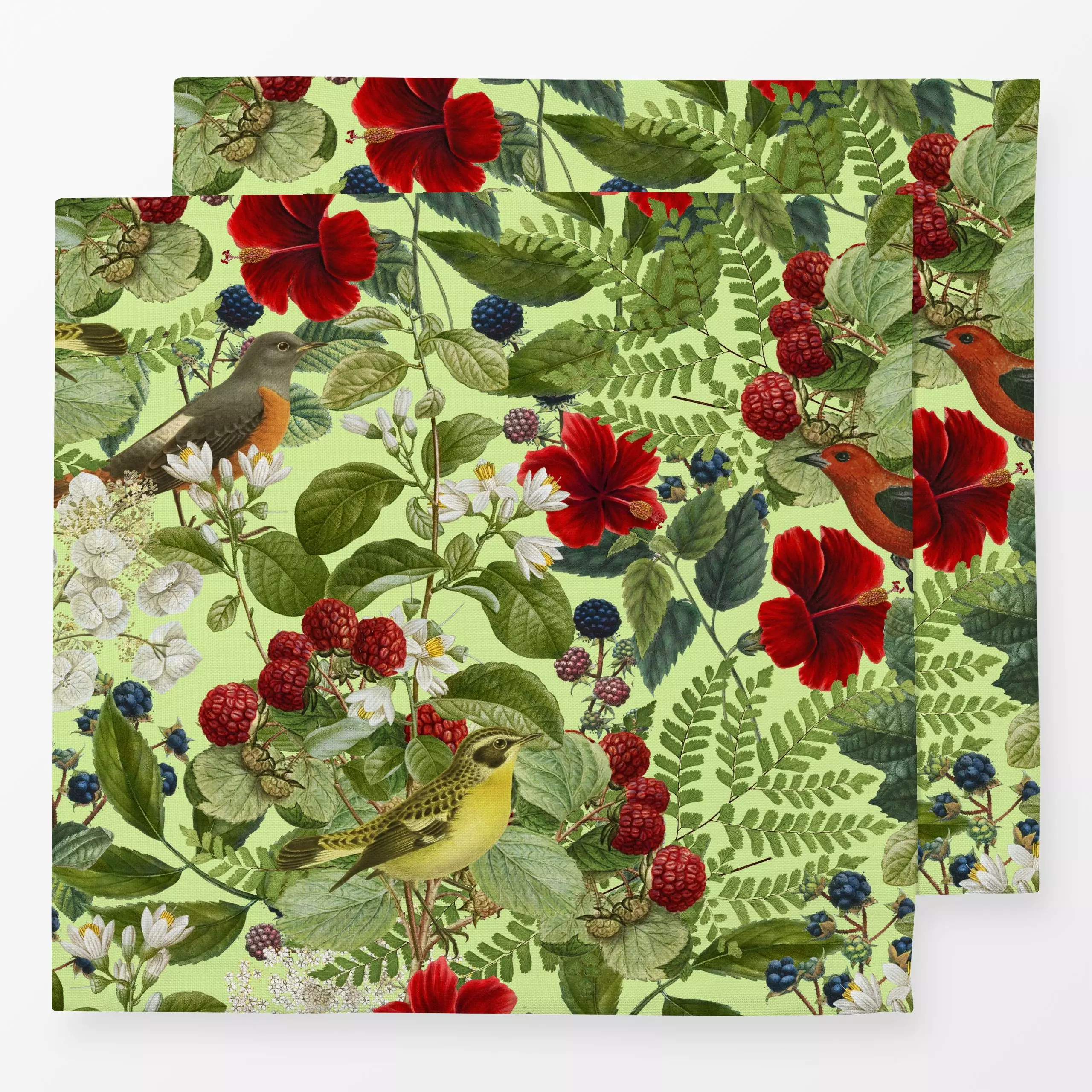 Servietten Birds And Berries II - Natur & Landschaft, Tiere, Pflanzen & Botanik - von „Andrea Haase"; Natur, Trockenblumen, ...