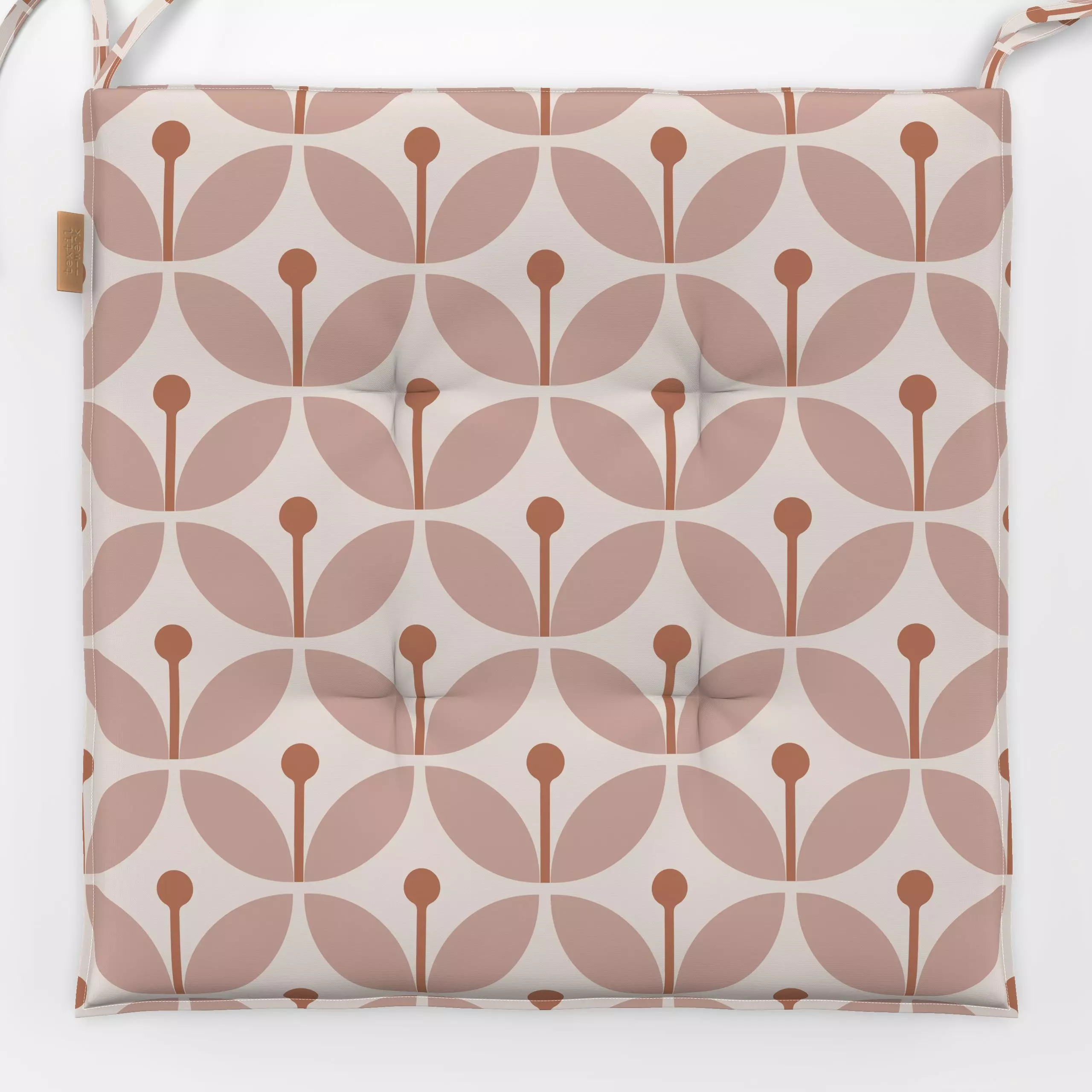 Sitzkissen Modern Retro Floral Boho Rosa - Symbole & Muster, Pflanzen & Botanik, Retro & Vintage - von „Kathrin Woo"; boho, ...