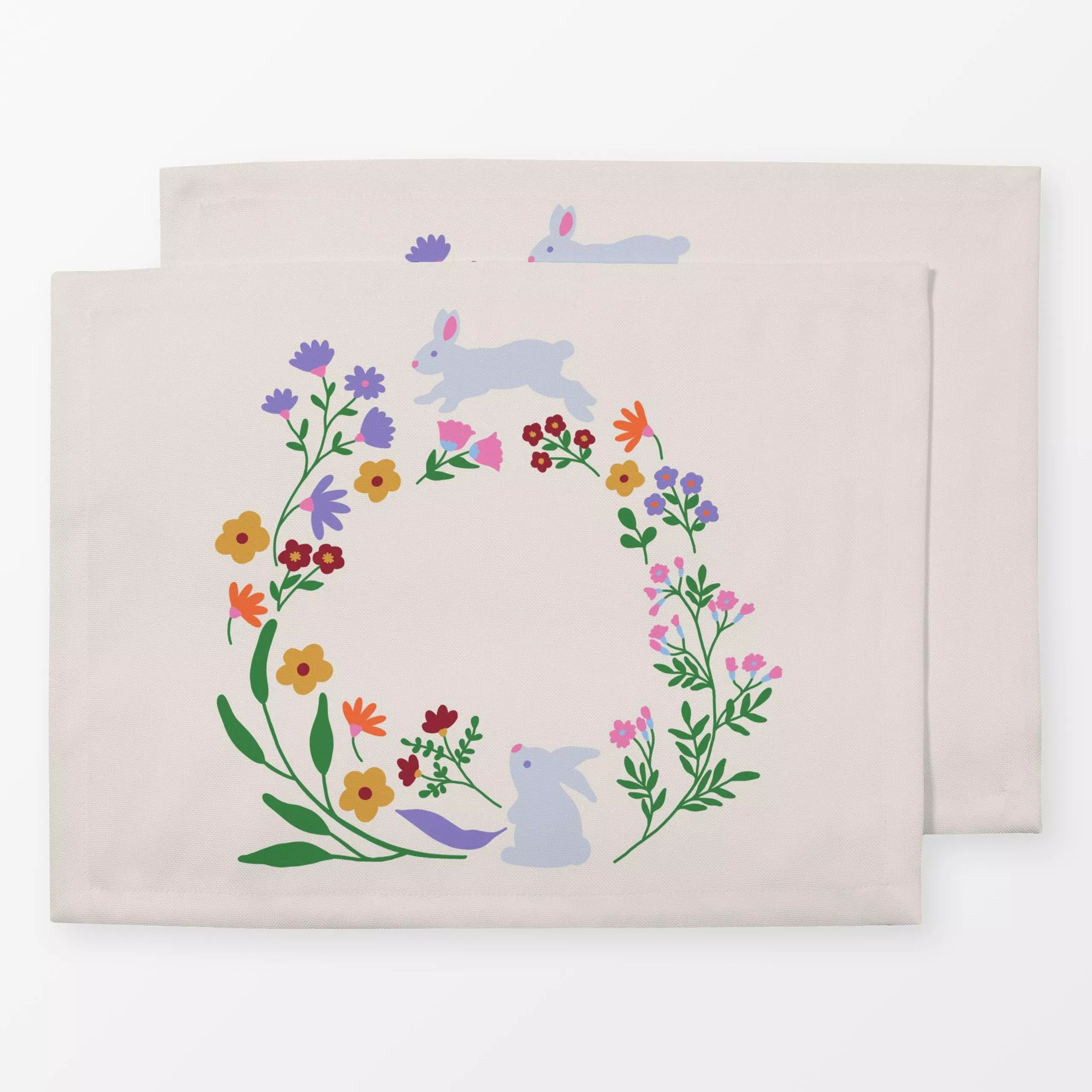 Tischset Beige - Blumen & Florales, Tiere, Anlässe - von „textilwerk“; niedlich, Geschenk, kinderkissen, personalisiert, cus...