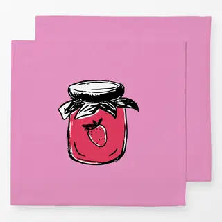 Servietten Erdbeer Marmelade