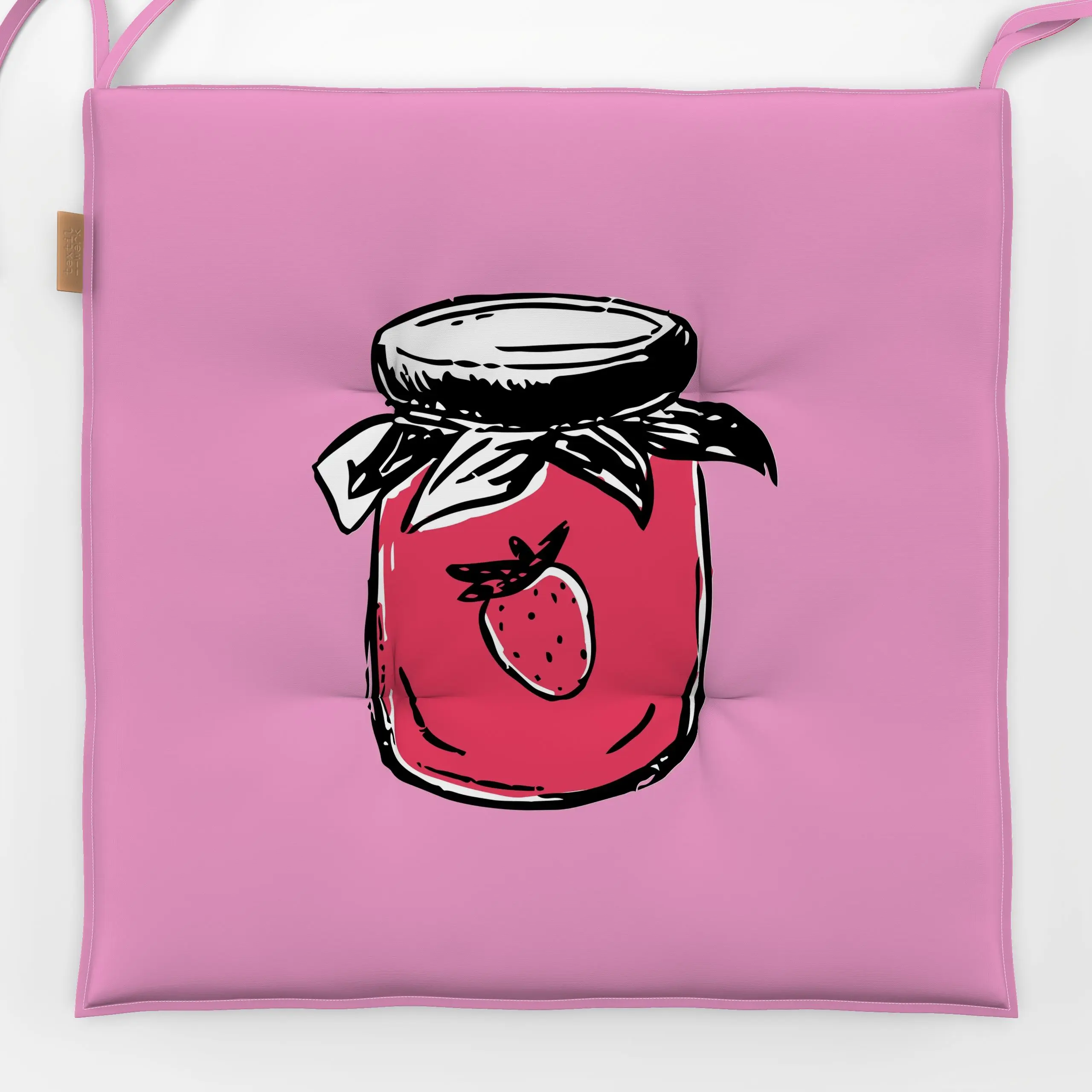 Sitzkissen Erdbeer Marmelade - Frühling, Küche, Essen & Trinken, Ostern - von „moDeern Design Studio"; Erdbeeren, Ostern, Fr...