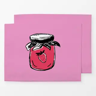 Tischset Erdbeer Marmelade
