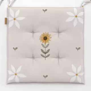 Sitzkissen Sonnenblumen und Gänseblümchen