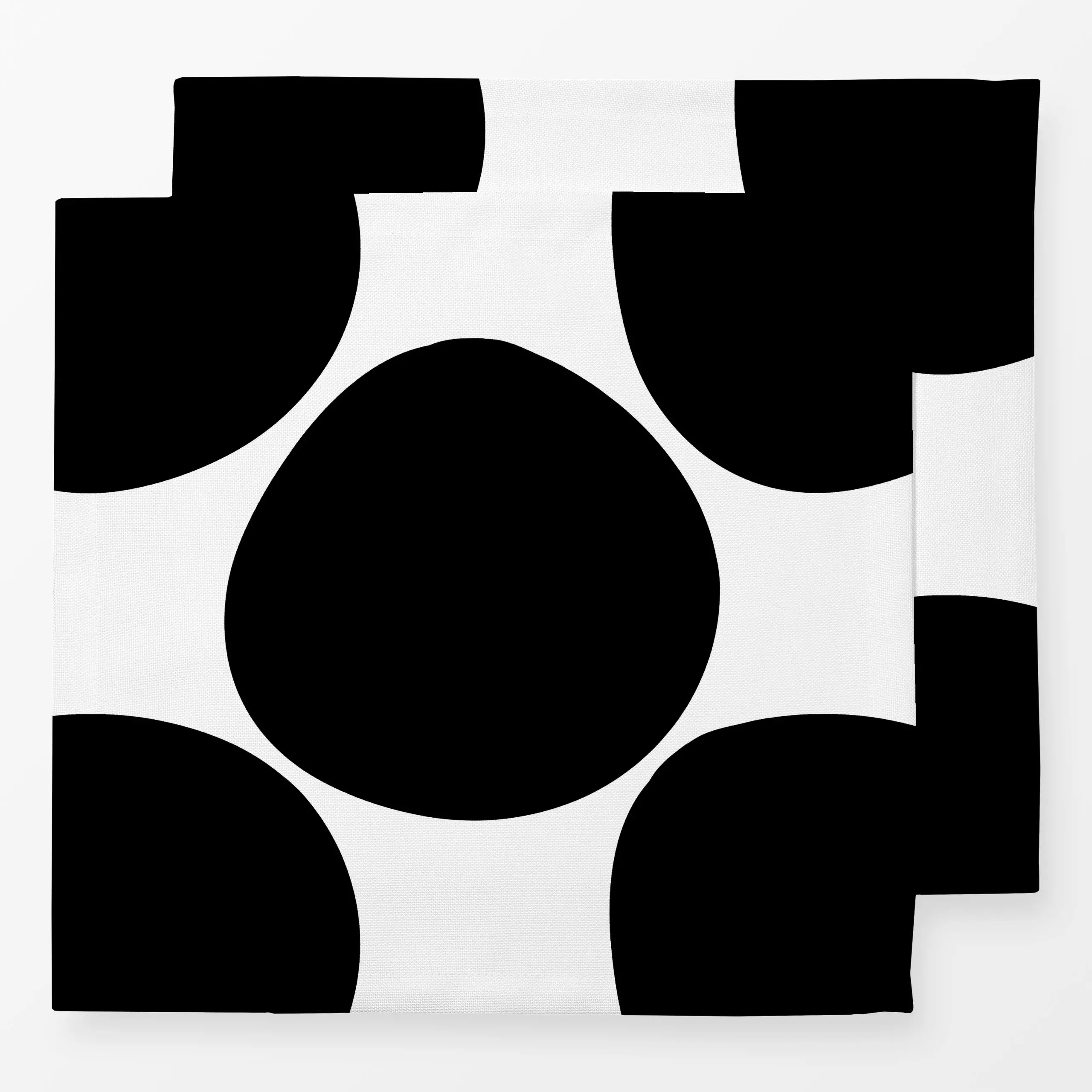 Servietten Osternest weiß schwarz - Symbole & Muster - von „Julia Reyelt"; Muster, schwarz, abstrakt, Punkte, Retro, Weiss, ...