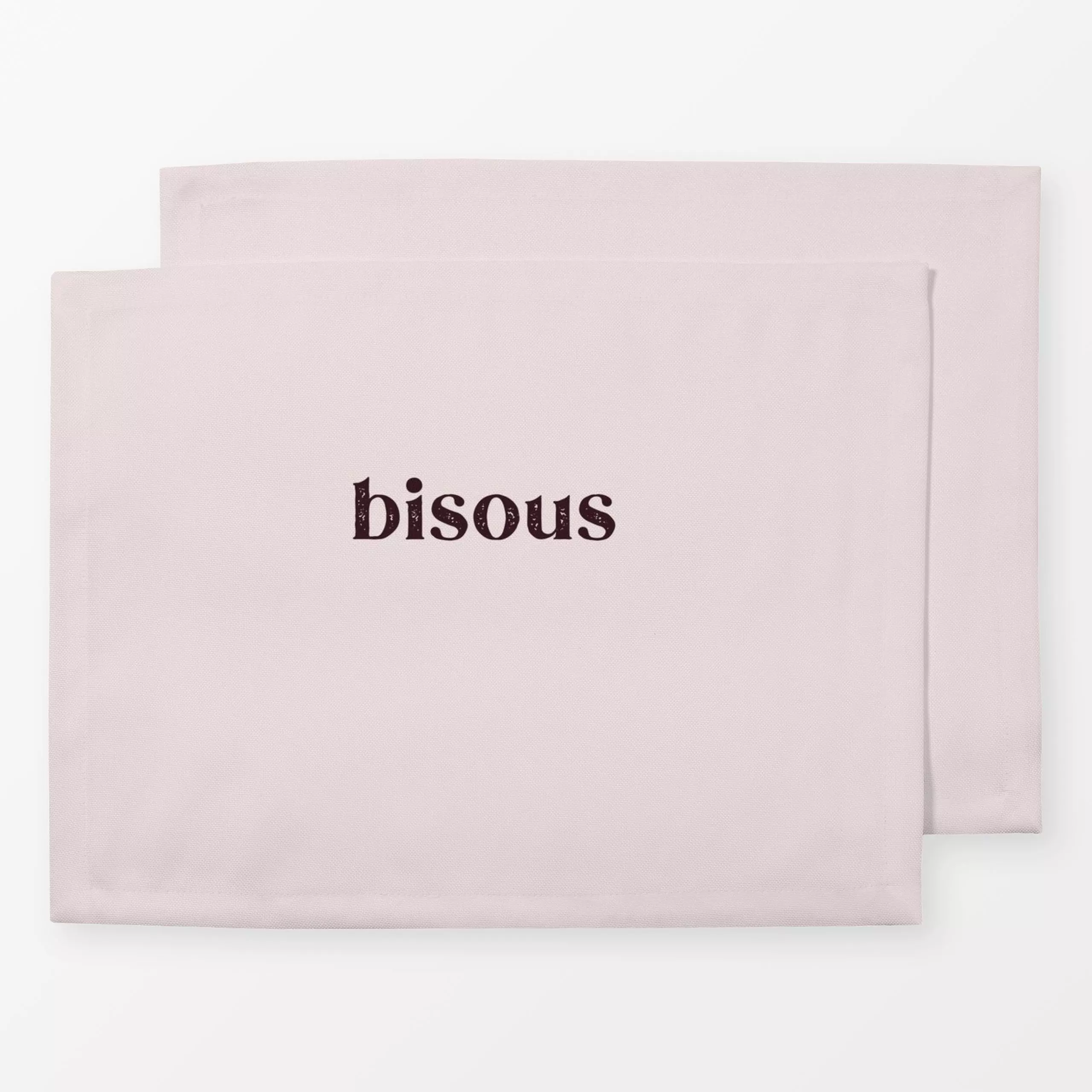 Tischset Bisous Creme, Spruch, Essen & Trinken, von DEINKI Studio