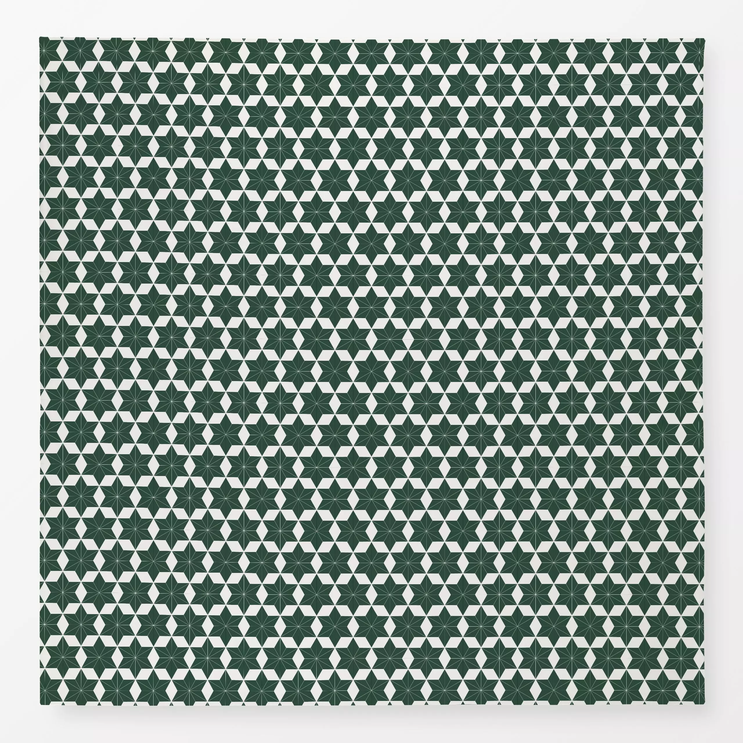 Tischdecke Stern beige dunkelgrün - Weihnachten - von „Kathrin Woo"; Geometrisch, Sterne, modern, Winter, xmas, Weihnachtsde...