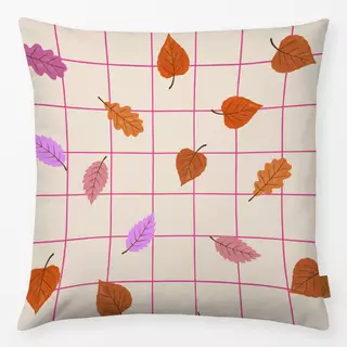 Kissen Checks Herbstblätter