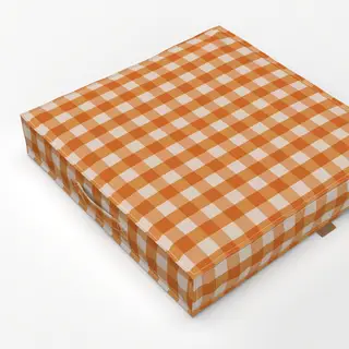 Bodenkissen Gingham Karo Orange