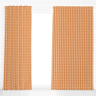 Dekovorhang Gingham Karo Orange