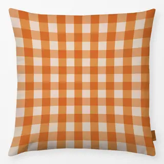 Kissen Gingham Karo Orange