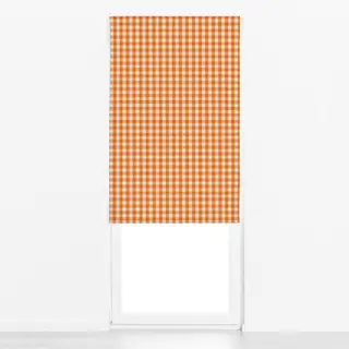 Raffrollo Gingham Karo Orange