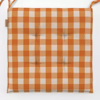 Sitzkissen Gingham Karo Orange