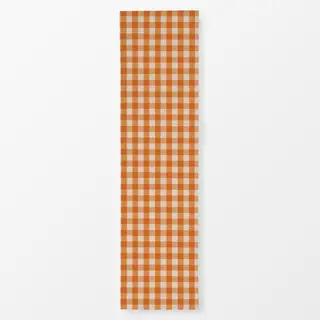 Tischläufer Gingham Karo Orange
