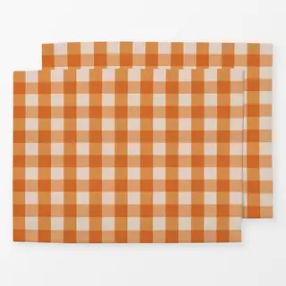 Tischset Gingham Karo Orange