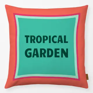 Kissen Tropical Garden coral