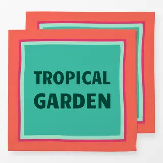Servietten Tropical Garden coral