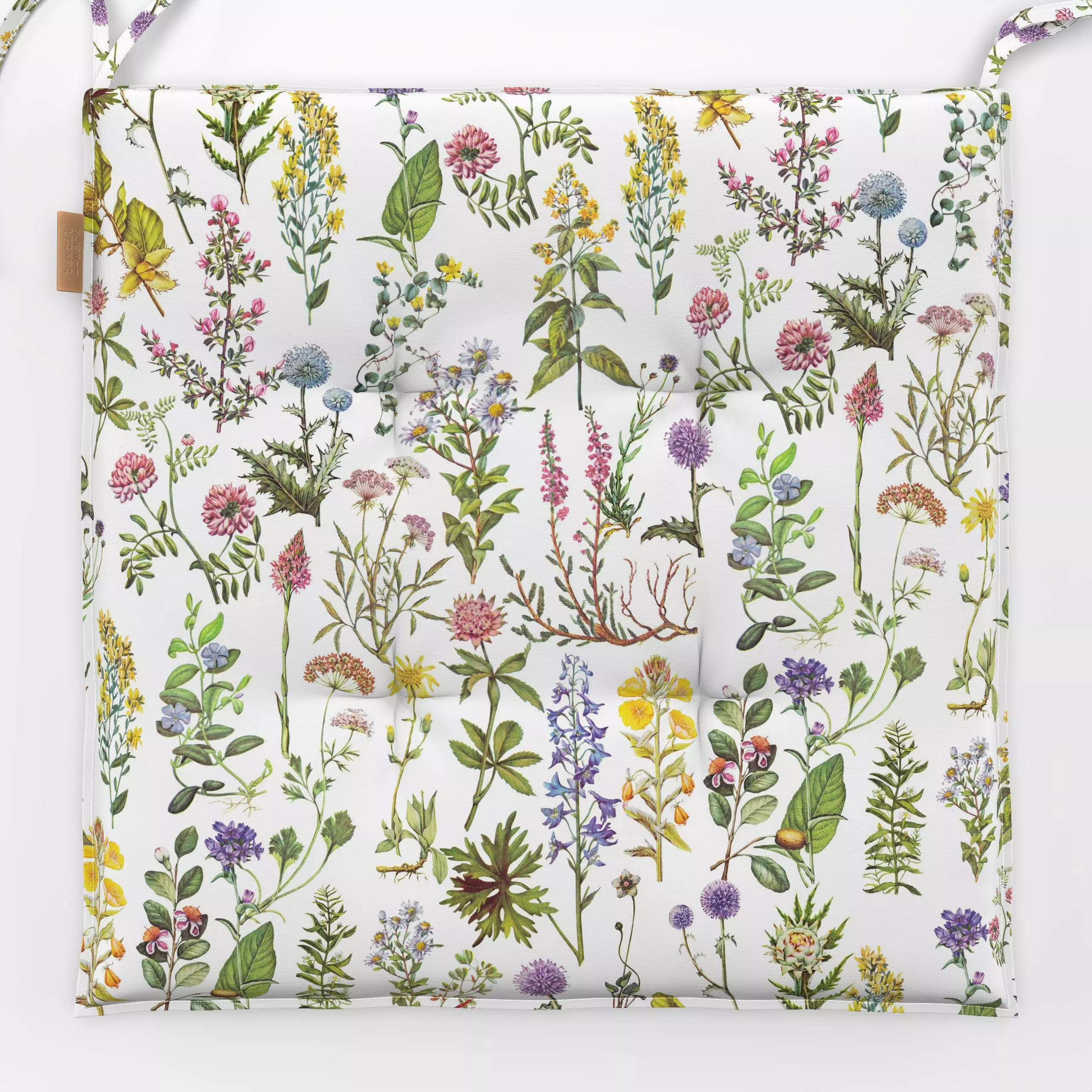 Sitzkissen Wildkräuterwiese 2 - Blumen & Florales, Pflanzen & Botanik - von „Uta Naumann"; Trockenblumen, Kräuter, Garten, f...
