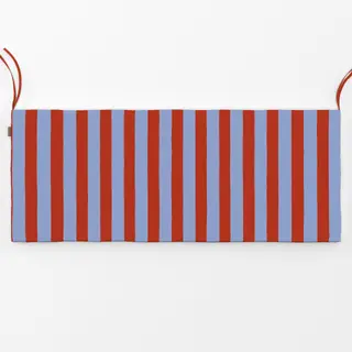 Bankauflage Streifen blau rot