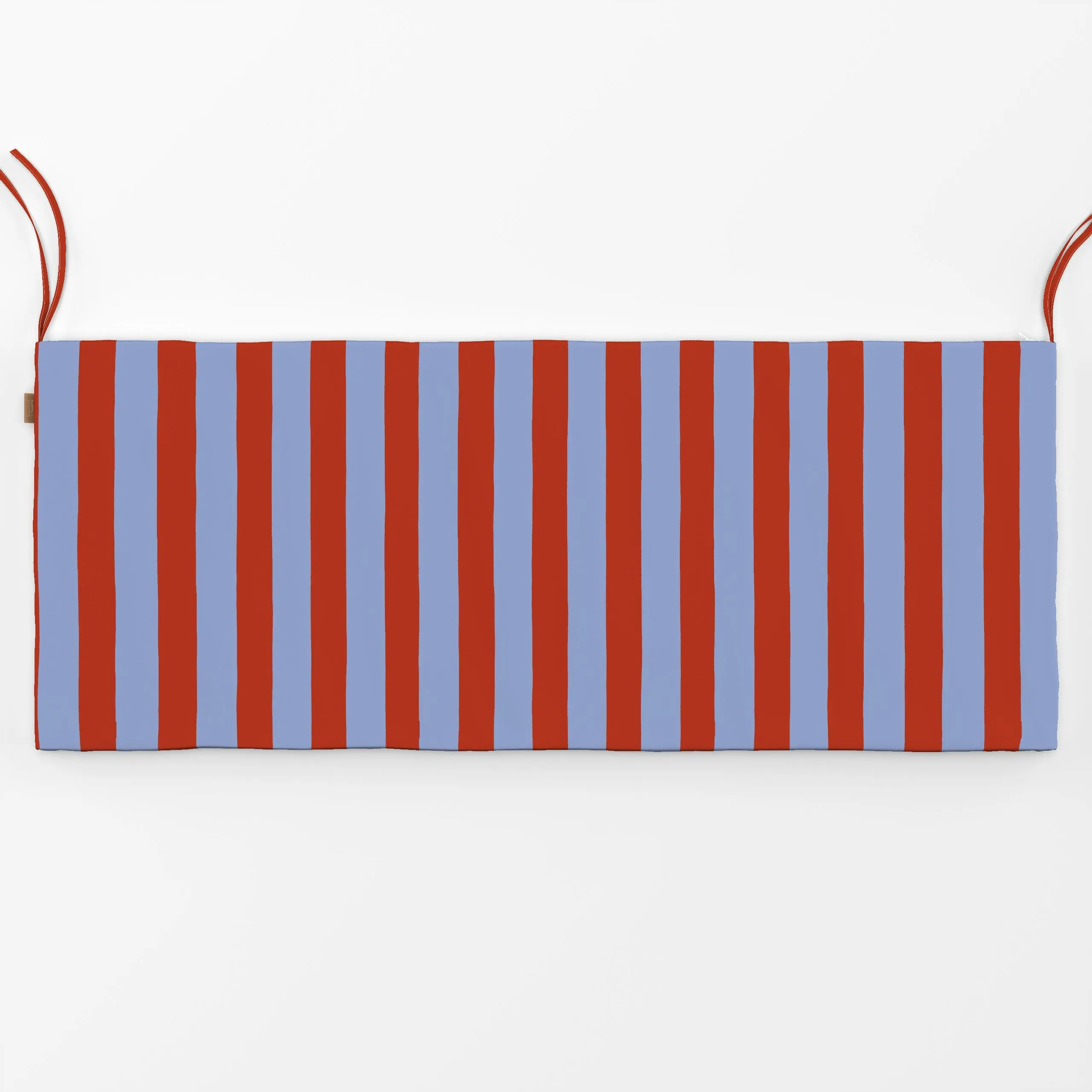 Bankauflage Streifen blau rot - Frühling, Sommer, Symbole & Muster - von „Studio Kesse"; Streifen, minimalistisch, Fruehling...