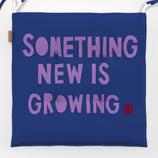 Sitzkissen Something new lila blau