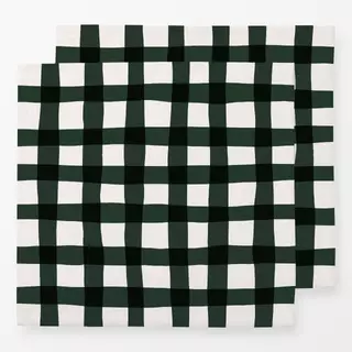 Servietten Karomuster tannengrün