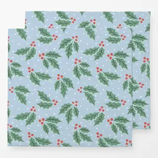 Servietten tossed holly - green and blue