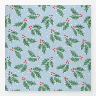 Tischdecke tossed holly - green and blue