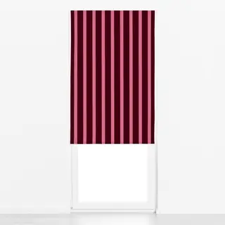 Raffrollo Stripes berry and pink