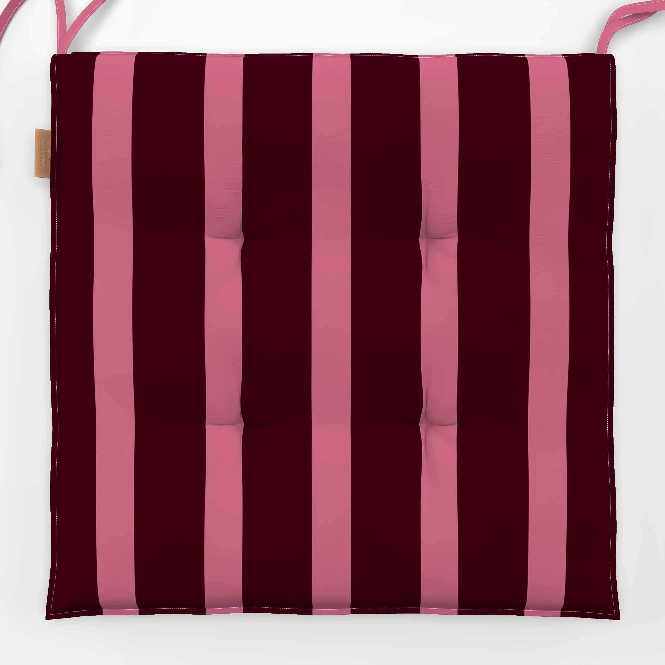 Sitzkissen Stripes berry and pink - Symbole & Muster - von „Karen Menzenbach"; Muster, Streifen, Weihnachten, grafisch, gest...