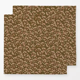 Servietten Rose Flowers Khaki