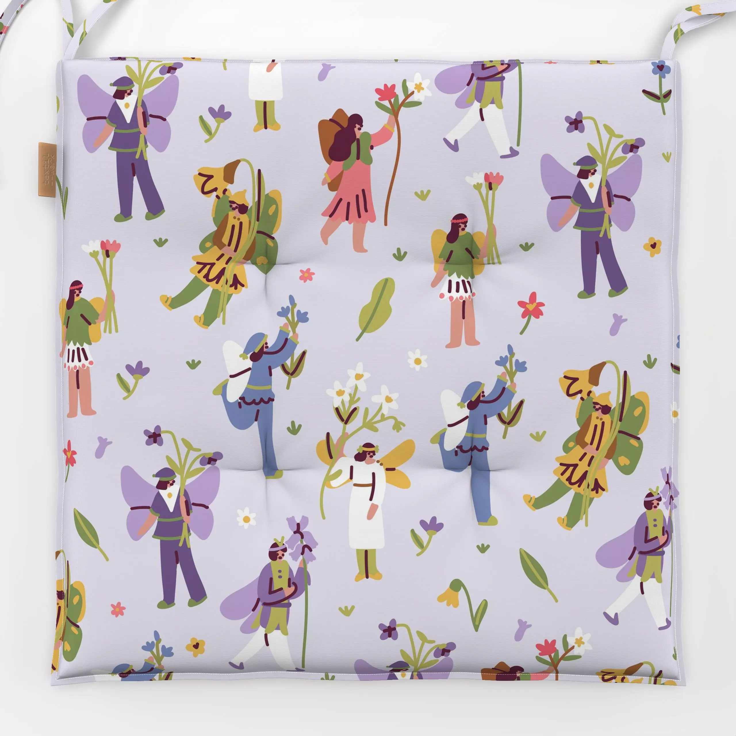 Sitzkissen Floral Fairies - Blumen & Florales, Natur & Landschaft, Pflanzen & Botanik - von „Sara Maese"; Natur, flower, Flo...