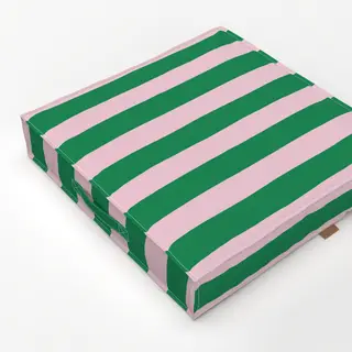 Bodenkissen Streifen Grün Rosa