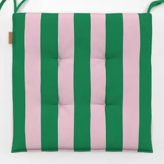 Sitzkissen Streifen Grün Rosa