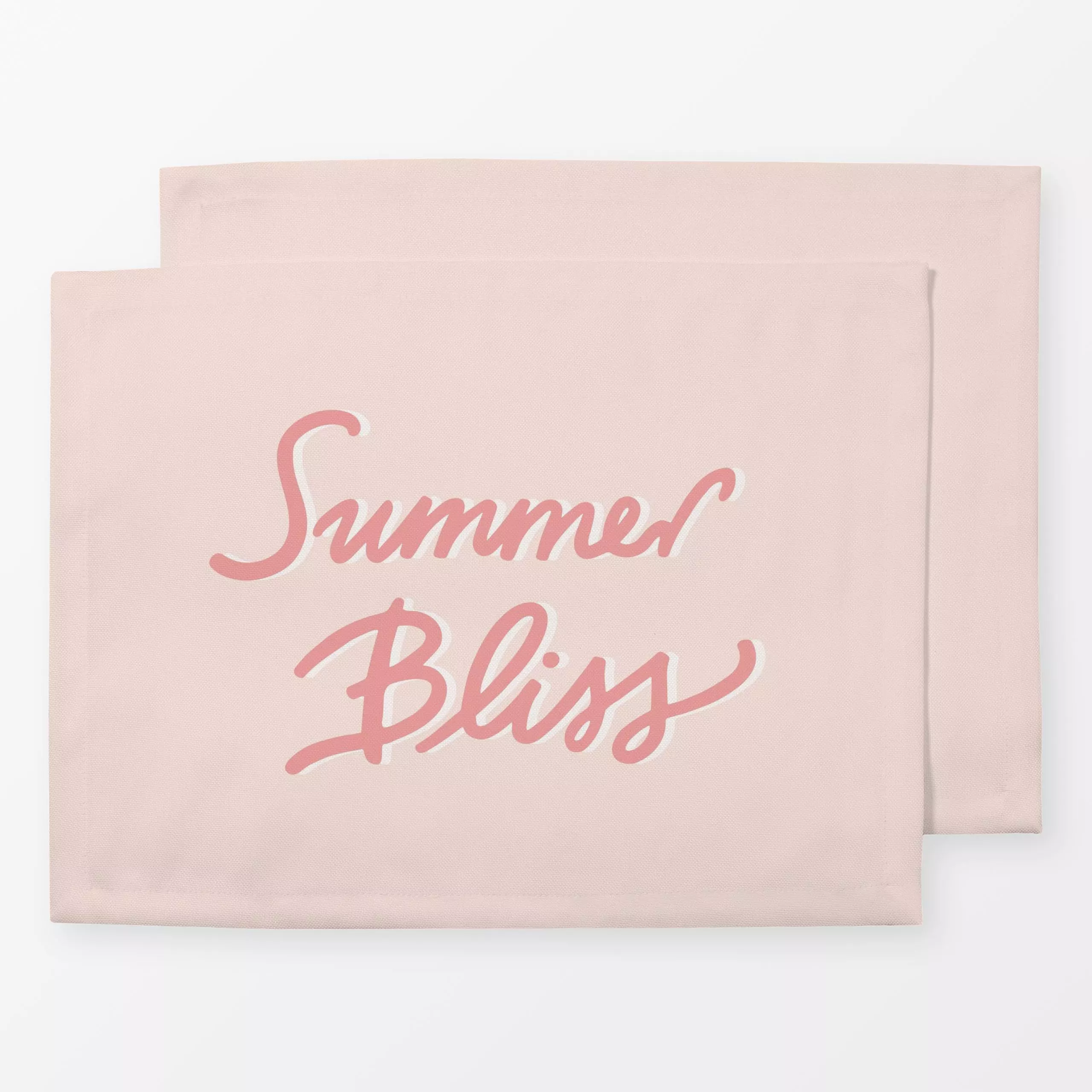 Tischset Summer Bliss Rosa, Spruch, Sommer, von Kathrin Woo