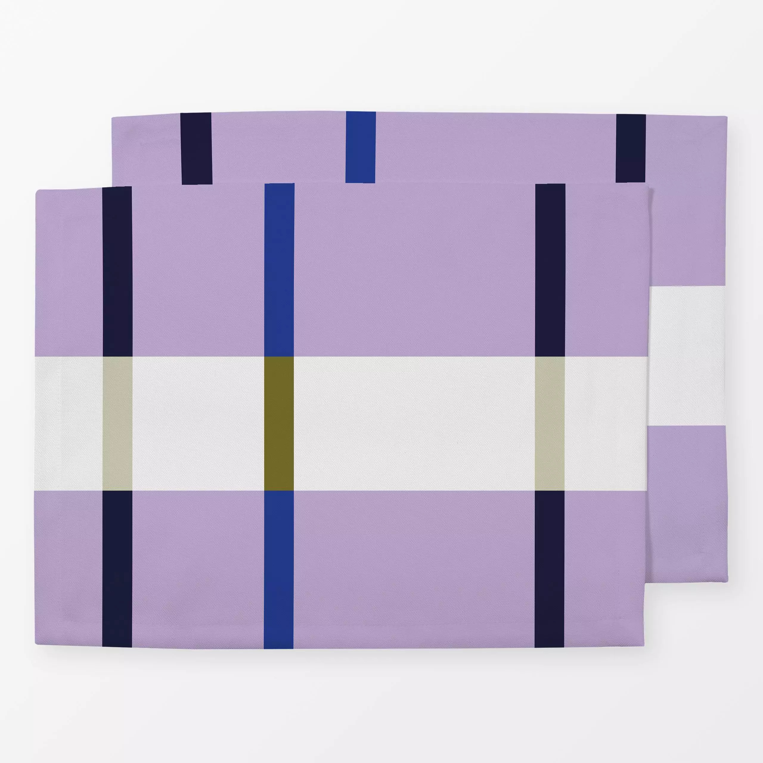 Tischset Geometric Summer 3 - Symbole & Muster - von „Mareike Böhmer"; Blaugrau, Streifen, Geometrisch, pink, kariert, grun,...