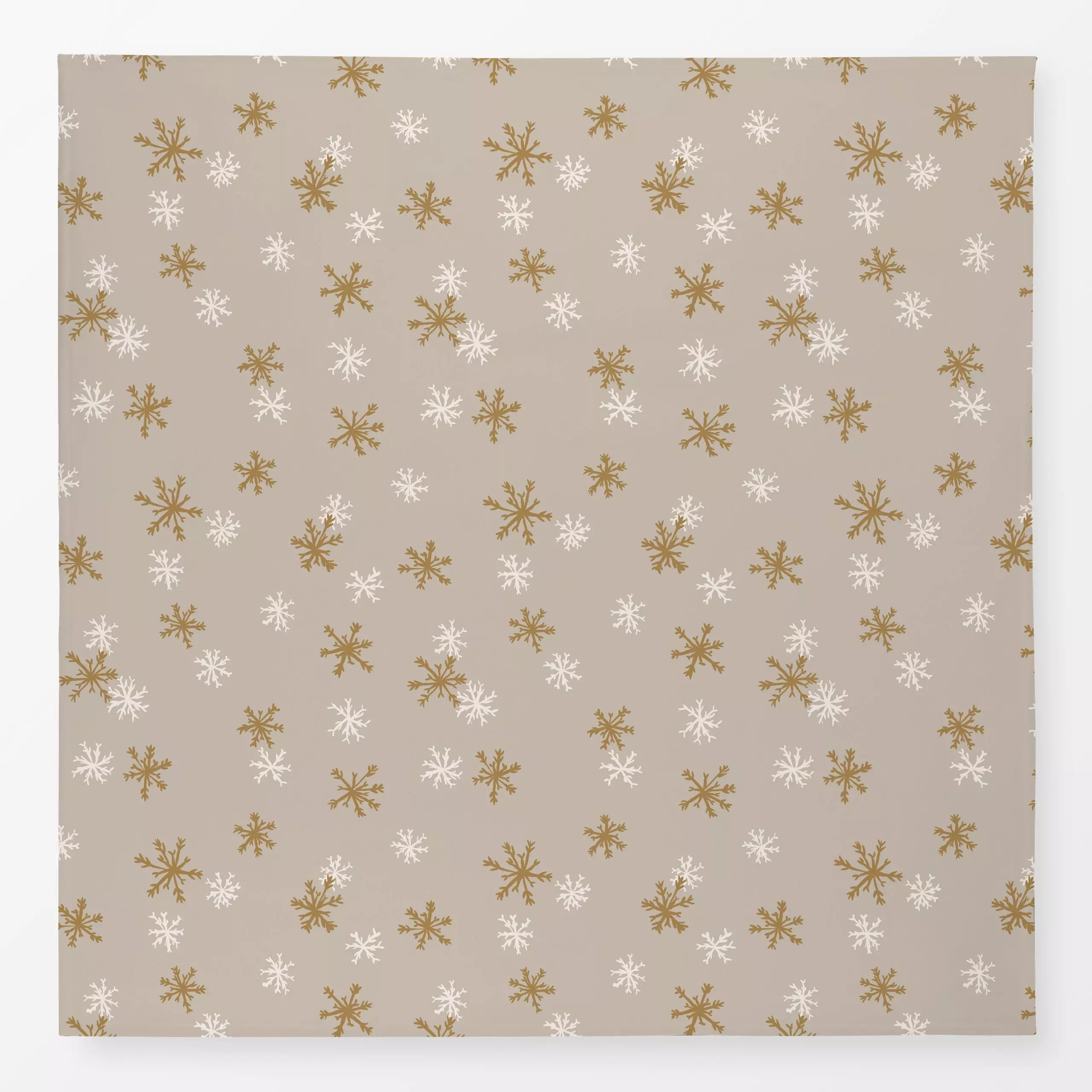 Tischdecke Eiskristalle - Weihnachten, Winter, Anlässe - von „Julia Schumacher"; Muster, creme, Schneeflocken, Winter, Schne...