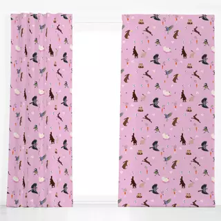 Dekovorhang Ostern Pattern Pink