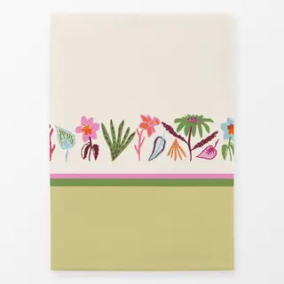 Geschirrtücher Blumenstreifen Grün