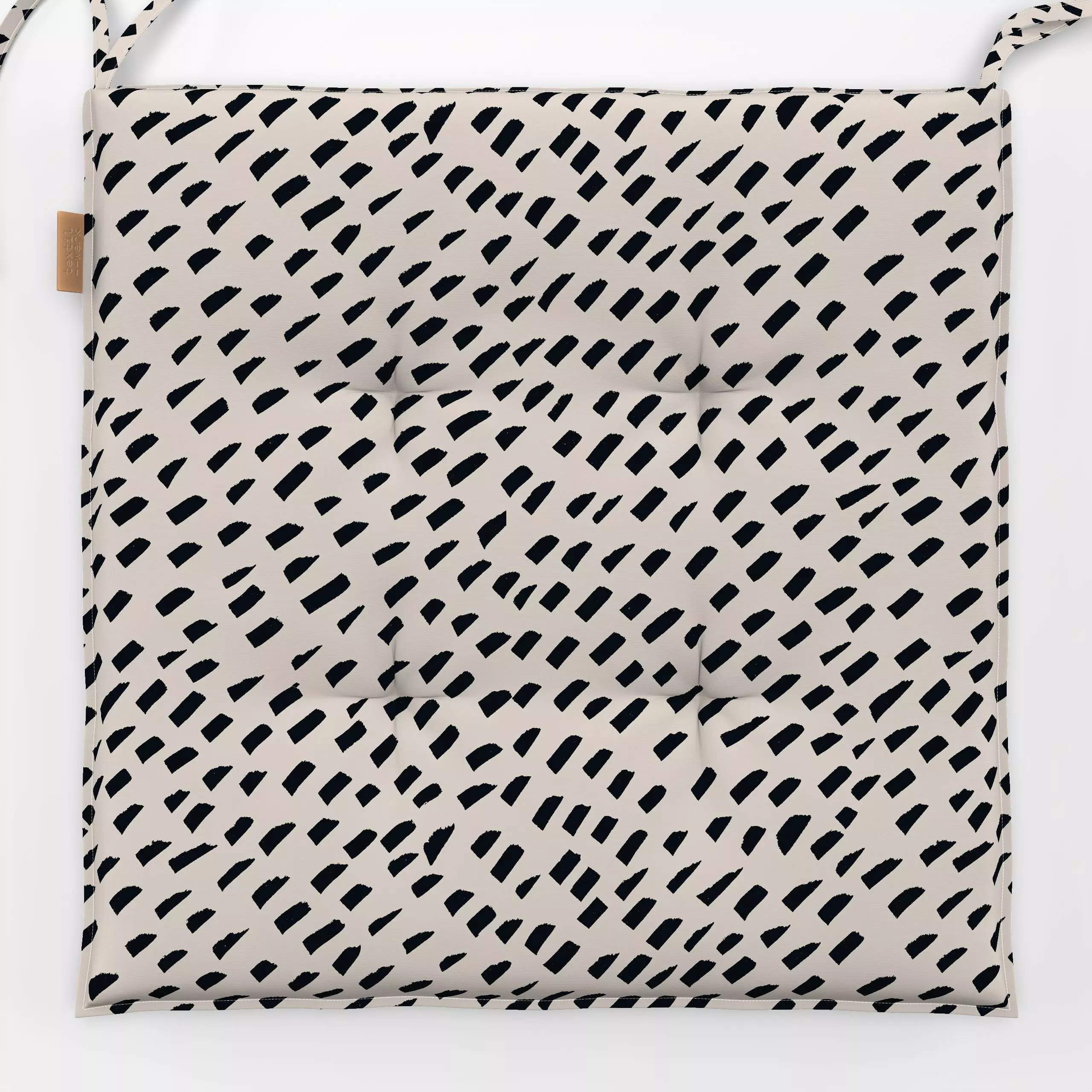 Sitzkissen Marker linen - Herbst, Symbole & Muster - von „Julia Schumacher"; Kissen, diagonal, gepunktet, gestreift, marker,...