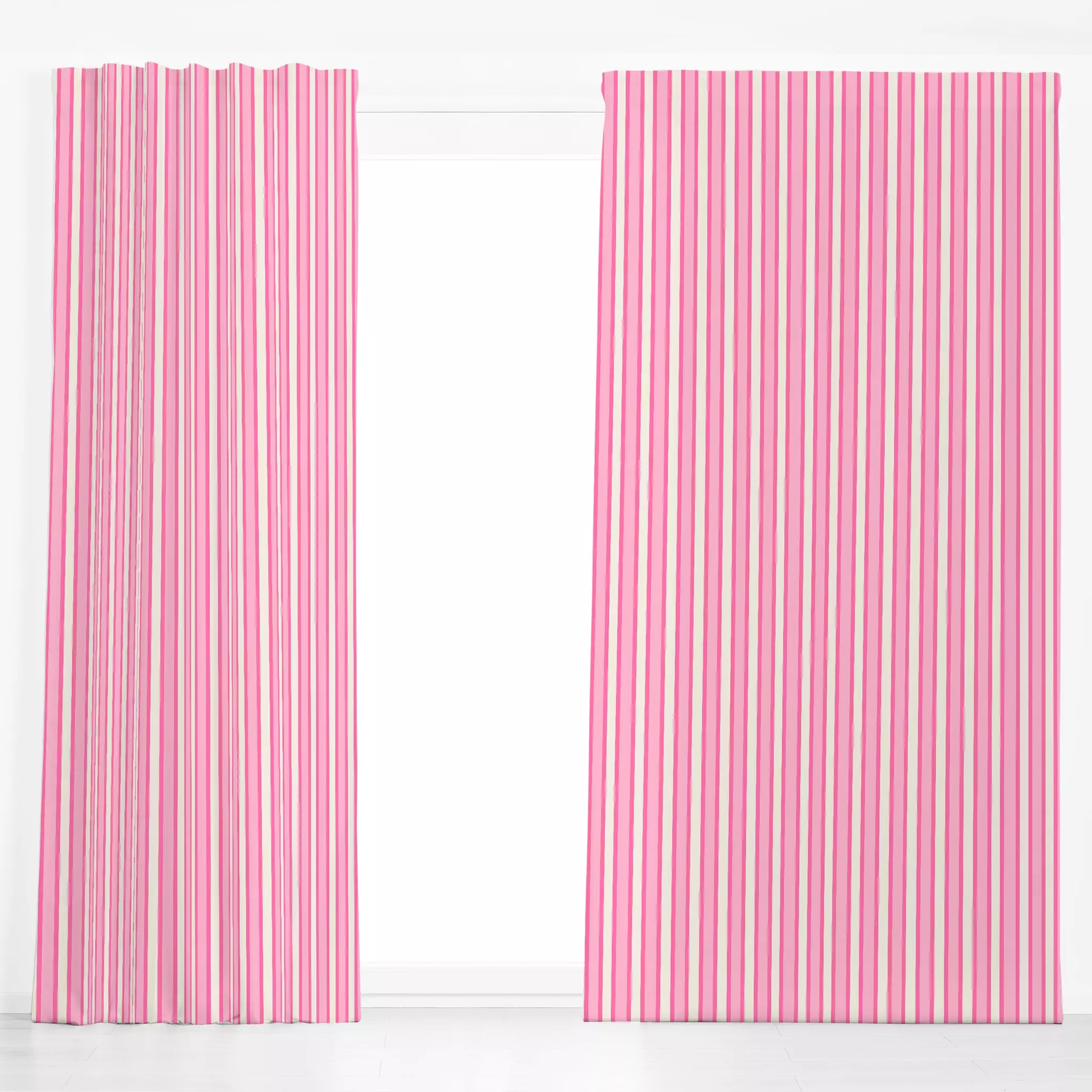 Dekovorhang Stripes Pink Beige Pink Small Stripes Pink Beige Pink Small